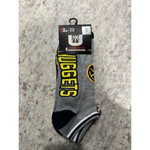 Official NBA U 3 Pair Low Cut Denver Nuggets Logo Socks New‎ NWT Mens Size 6-12